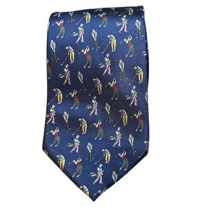 Men’s Golf tie Preppy‎ Novelty tie Golfer Gift idea Fun Office Style Golf clubs